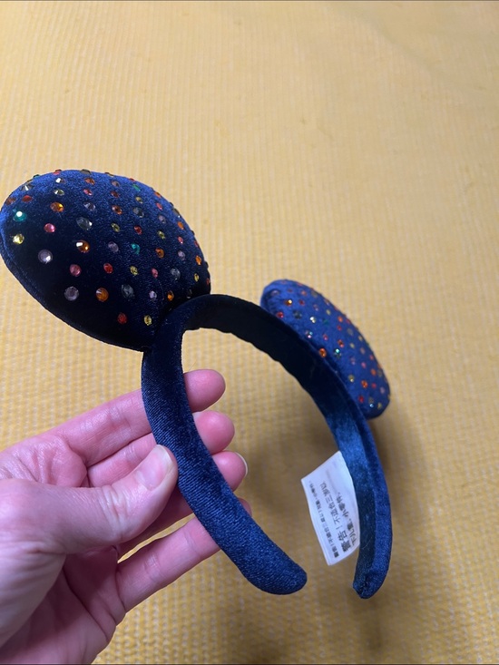 Disney Navy Velvet Mickey Ear Headband with Multicolor Rhinestones main image 7